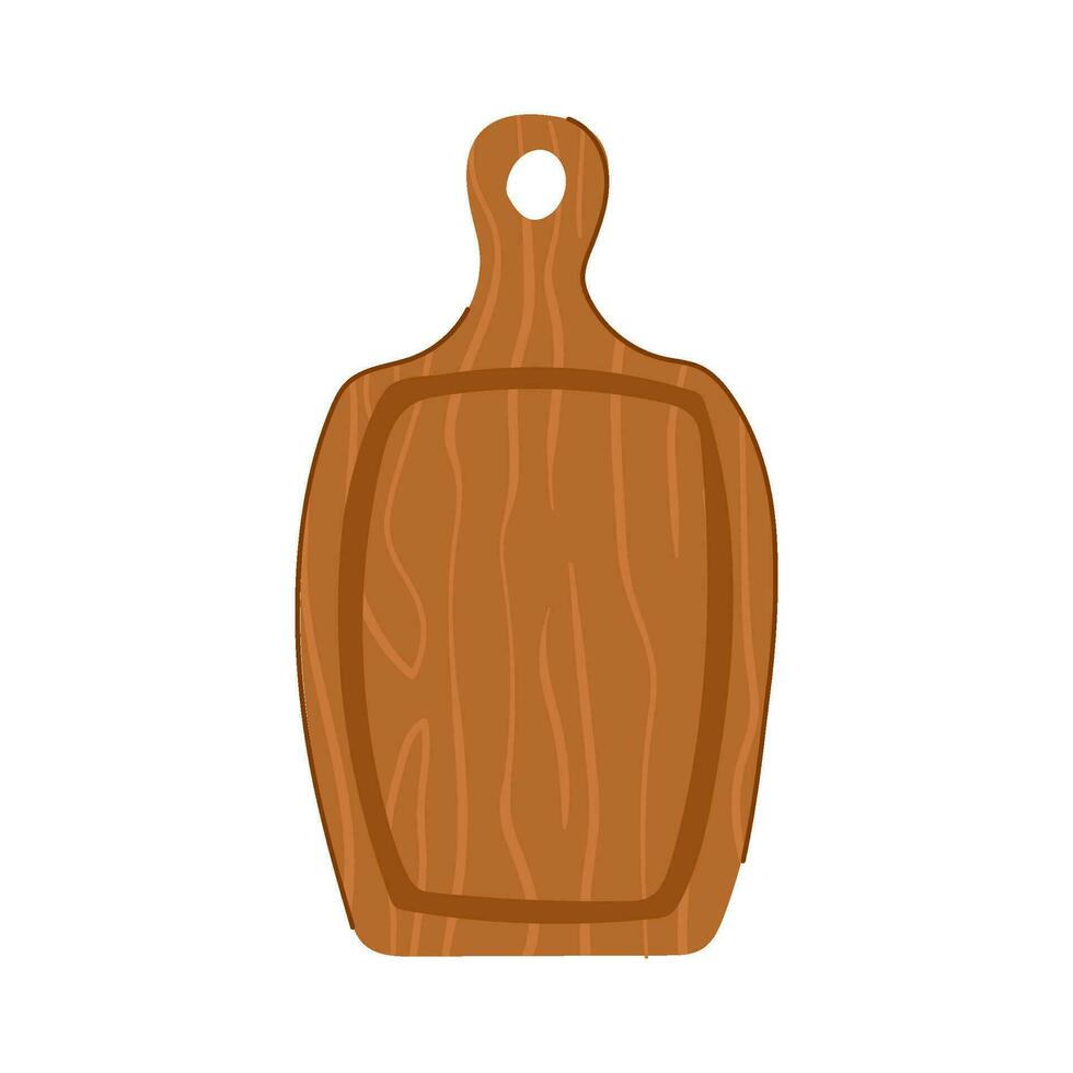 wood chopping board cartoon vector illustration