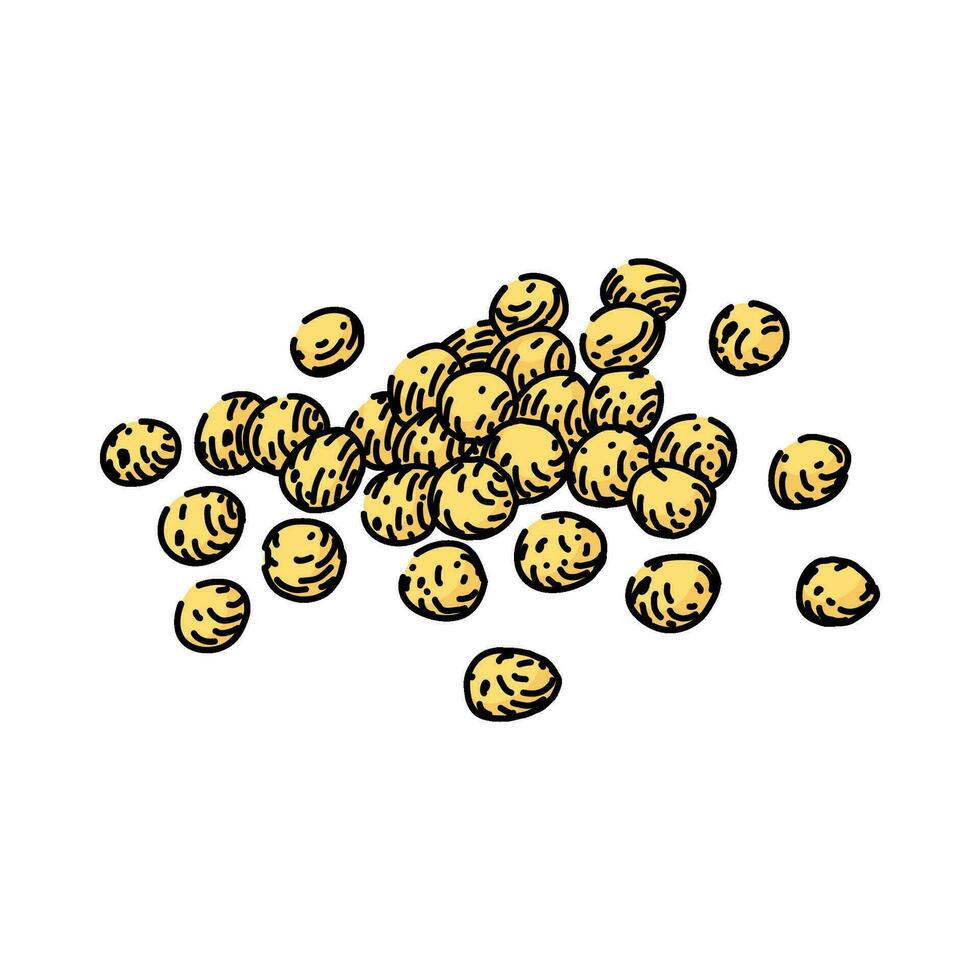 healthy millet sketch hand drawn vector