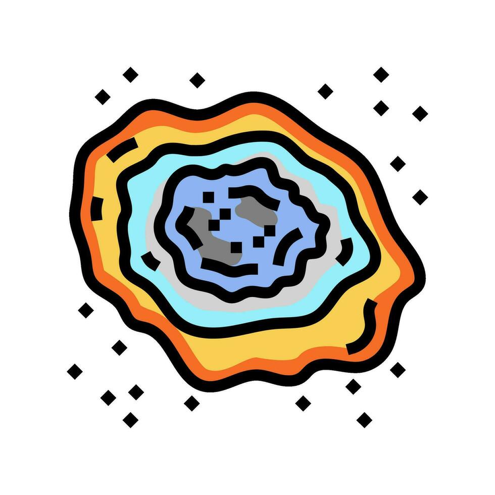 nebulosa espacio exploración color icono vector ilustración