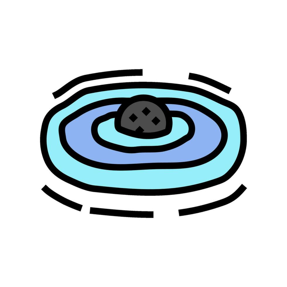gravity waves space exploration color icon vector illustration