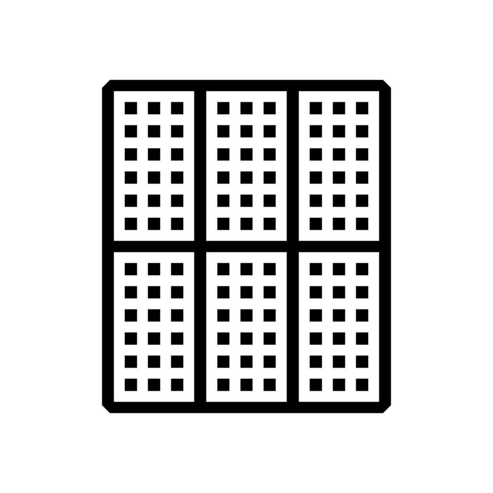 array solar panel glyph icon vector illustration