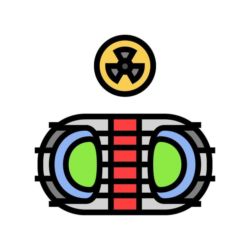 fusion experiment nuclear energy color icon vector illustration