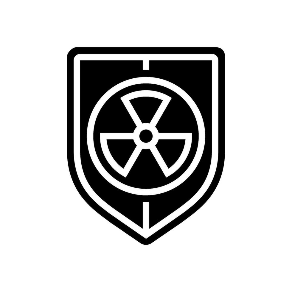 security nuclear energy glyph icon vector illustration