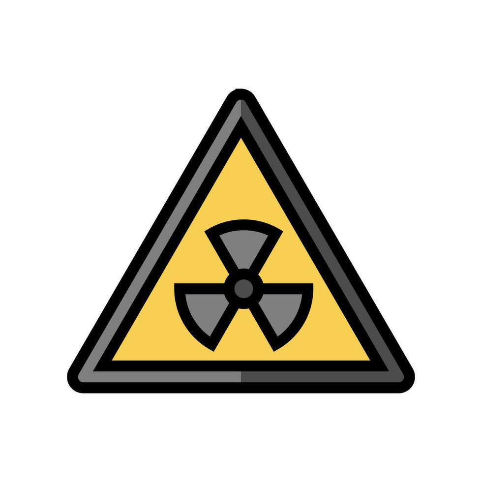 la seguridad nuclear energía color icono vector ilustración