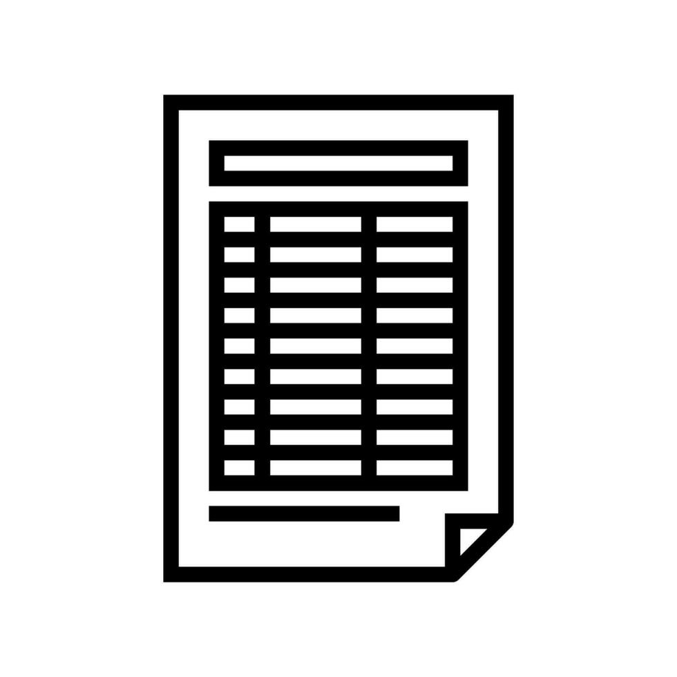 form list line icon vector illustration