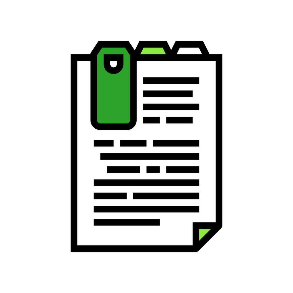 bookmark tabs list color icon vector illustration