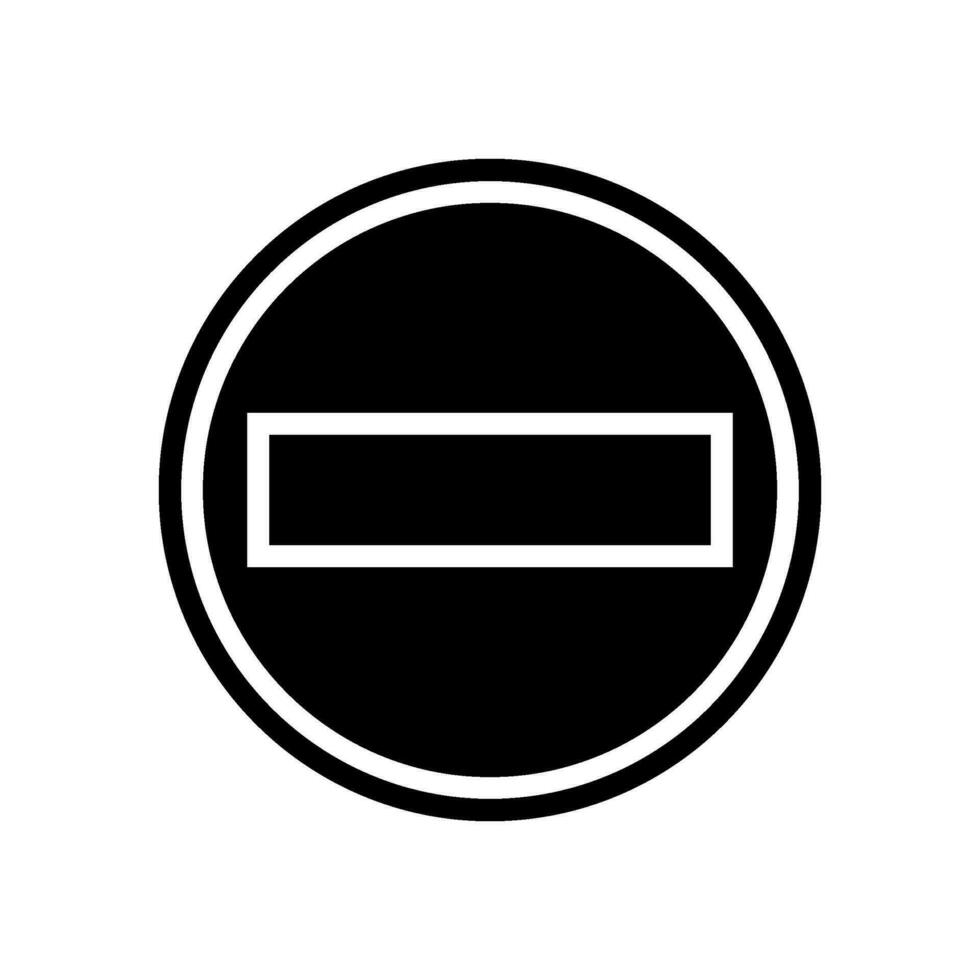 no entry glyph icon vector illustration