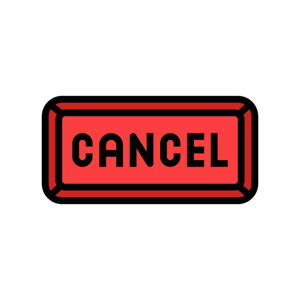 cancel close color icon vector illustration