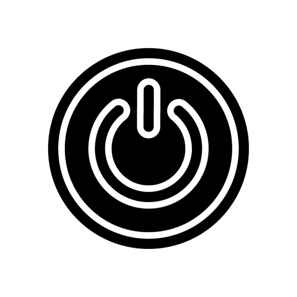 power off glyph icon vector illustration