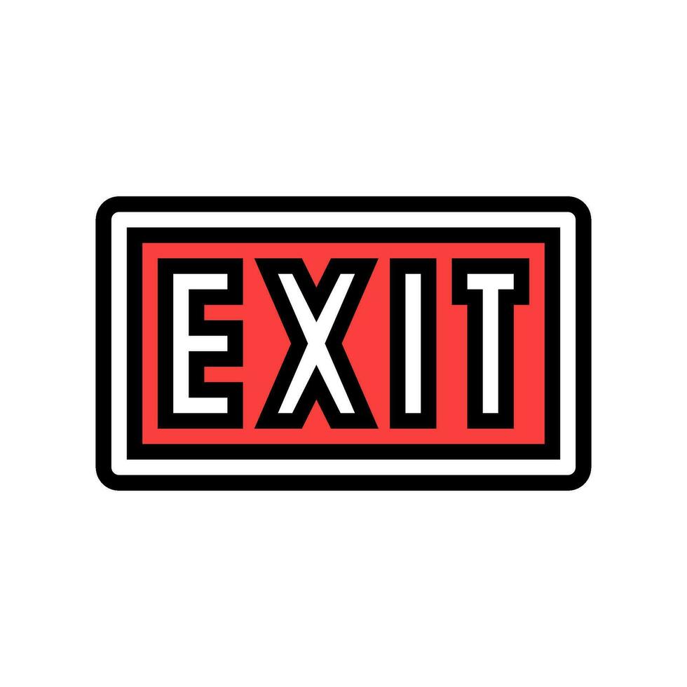 exit close color icon vector illustration