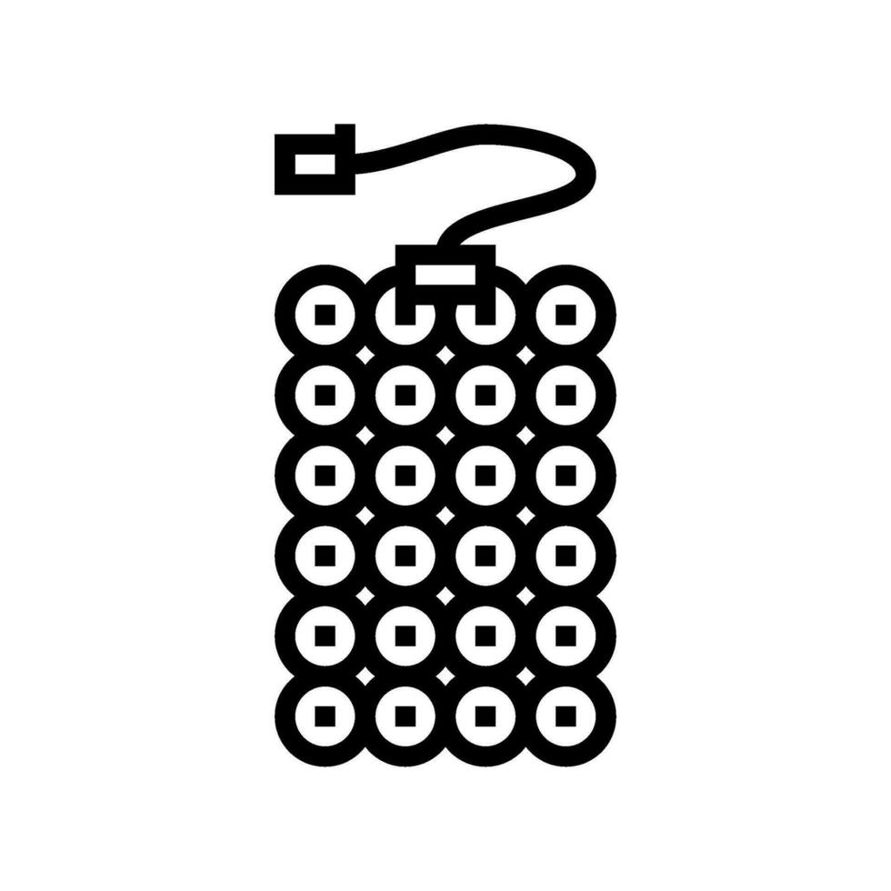 pack battery line icon vector illustration