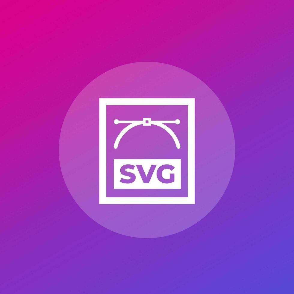 SVG file format icon for web and apps vector