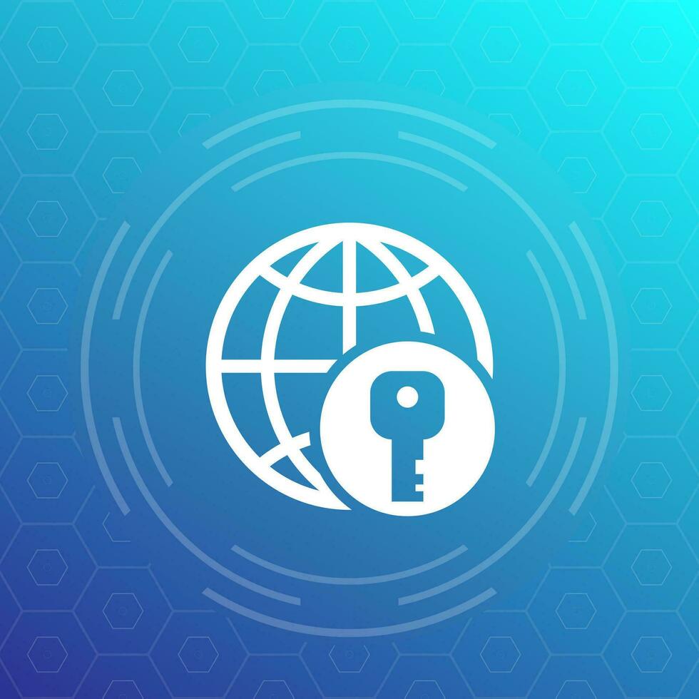 private key for network vector icon