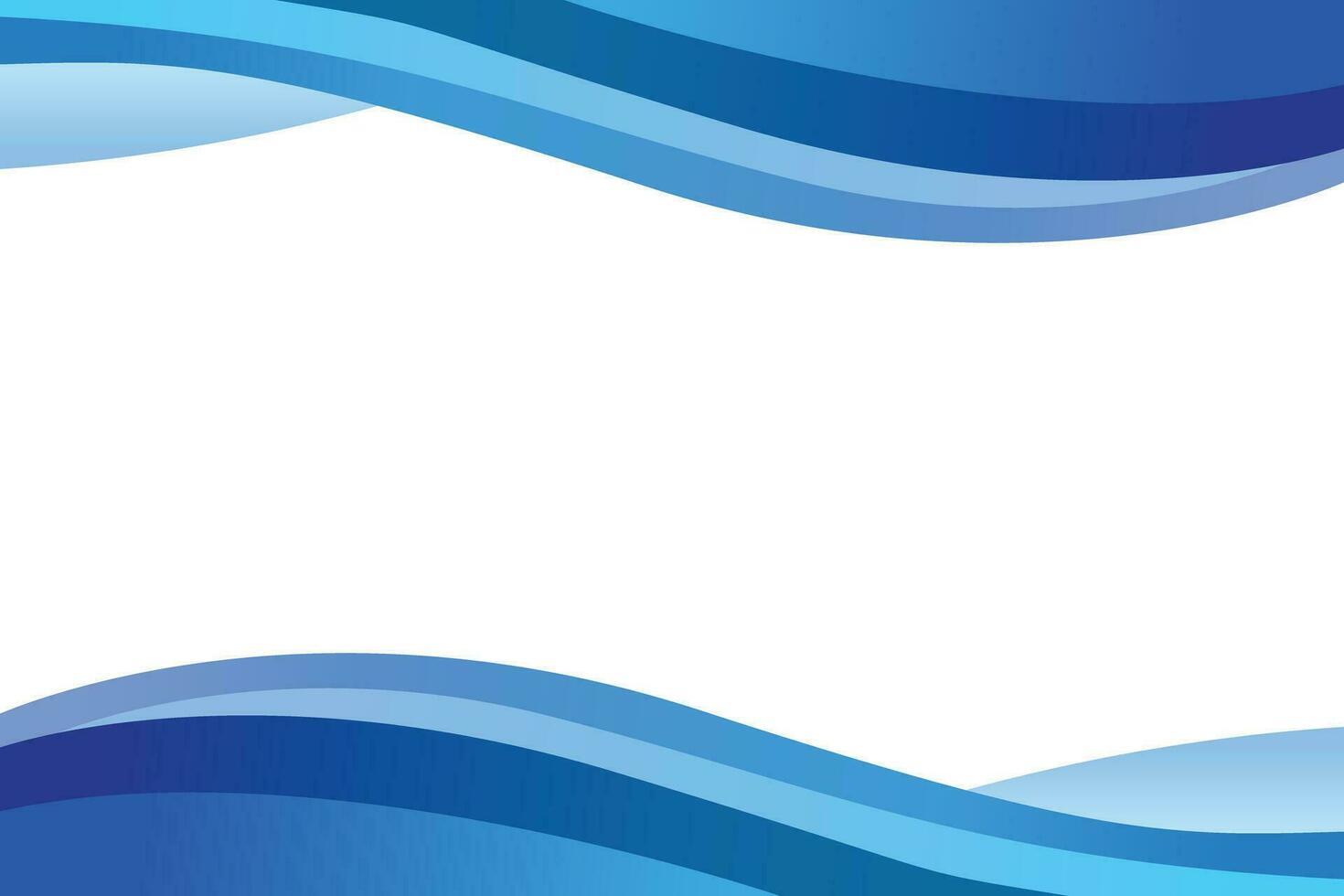 Abstract blue waves geometric frame border background vector. Modern fluid shapes design vector