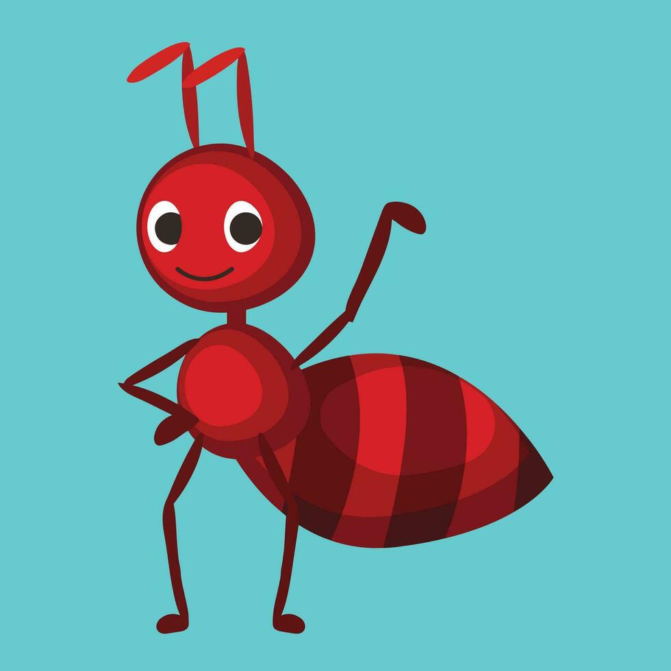 animal hormiga dibujos animados vector diseño logo