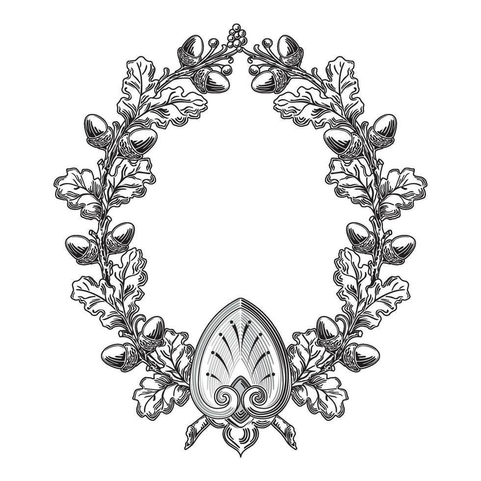 Sketch hand drawn traditional winning laurel branch wreaths set isolated vector illustration