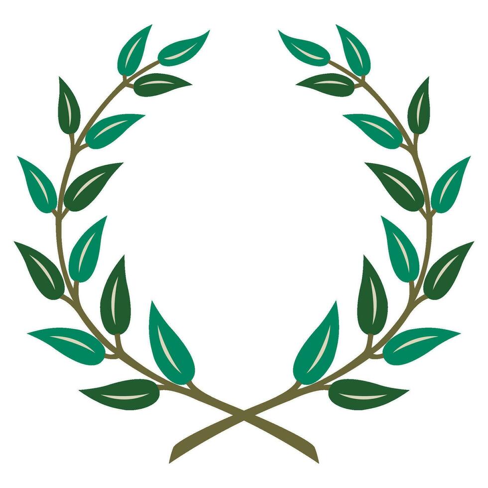 Sketch hand drawn traditional winning laurel branch wreaths set isolated vector illustration