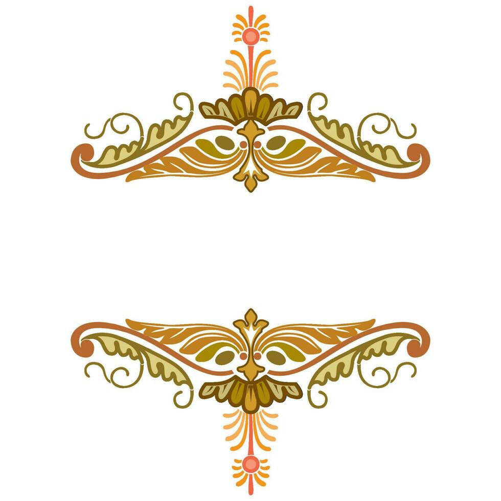 Vintage floral calligraphic floral vignette scroll corners ornamental design elements set isolated illustration vector
