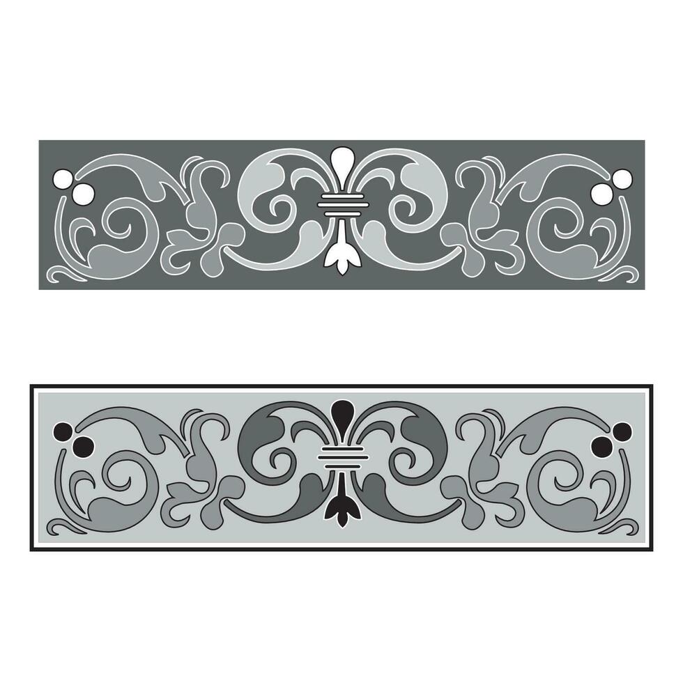 Retro chapter dividers swirl floral ornament bookmarks sketch set vector