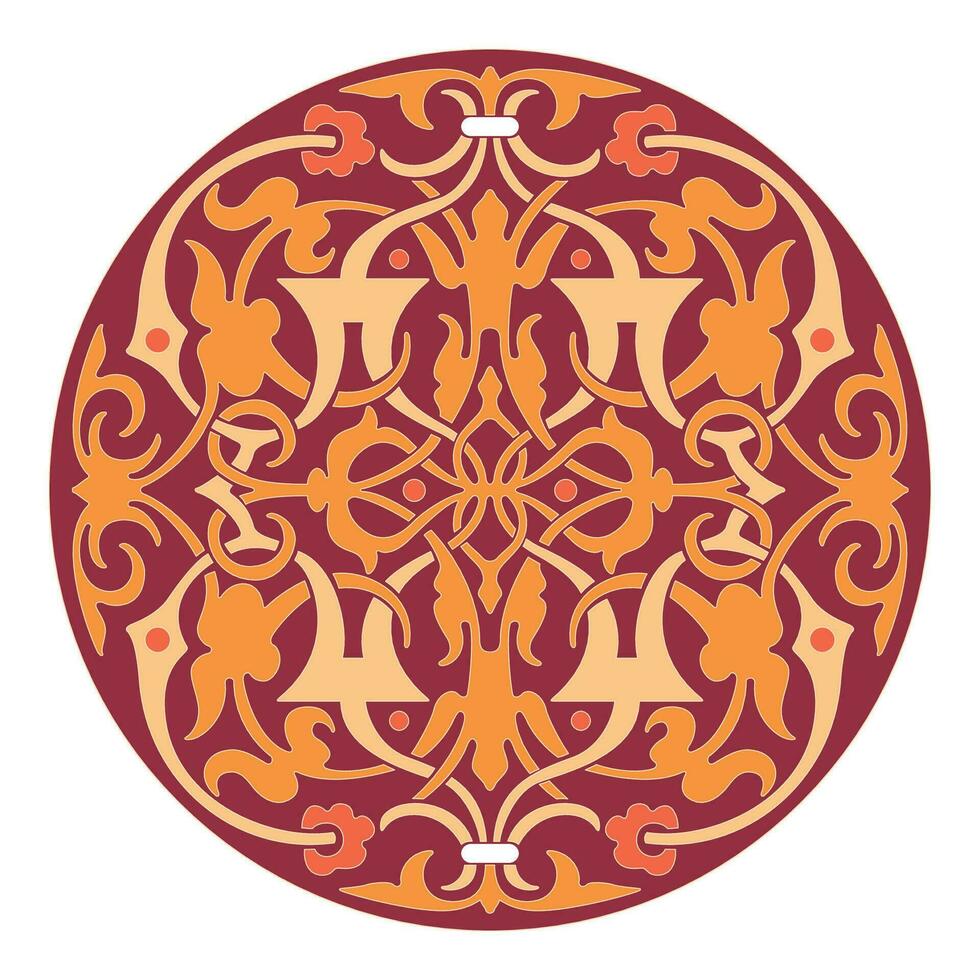 Decorative arabesque and ornamental mandala symbols set isolated vector