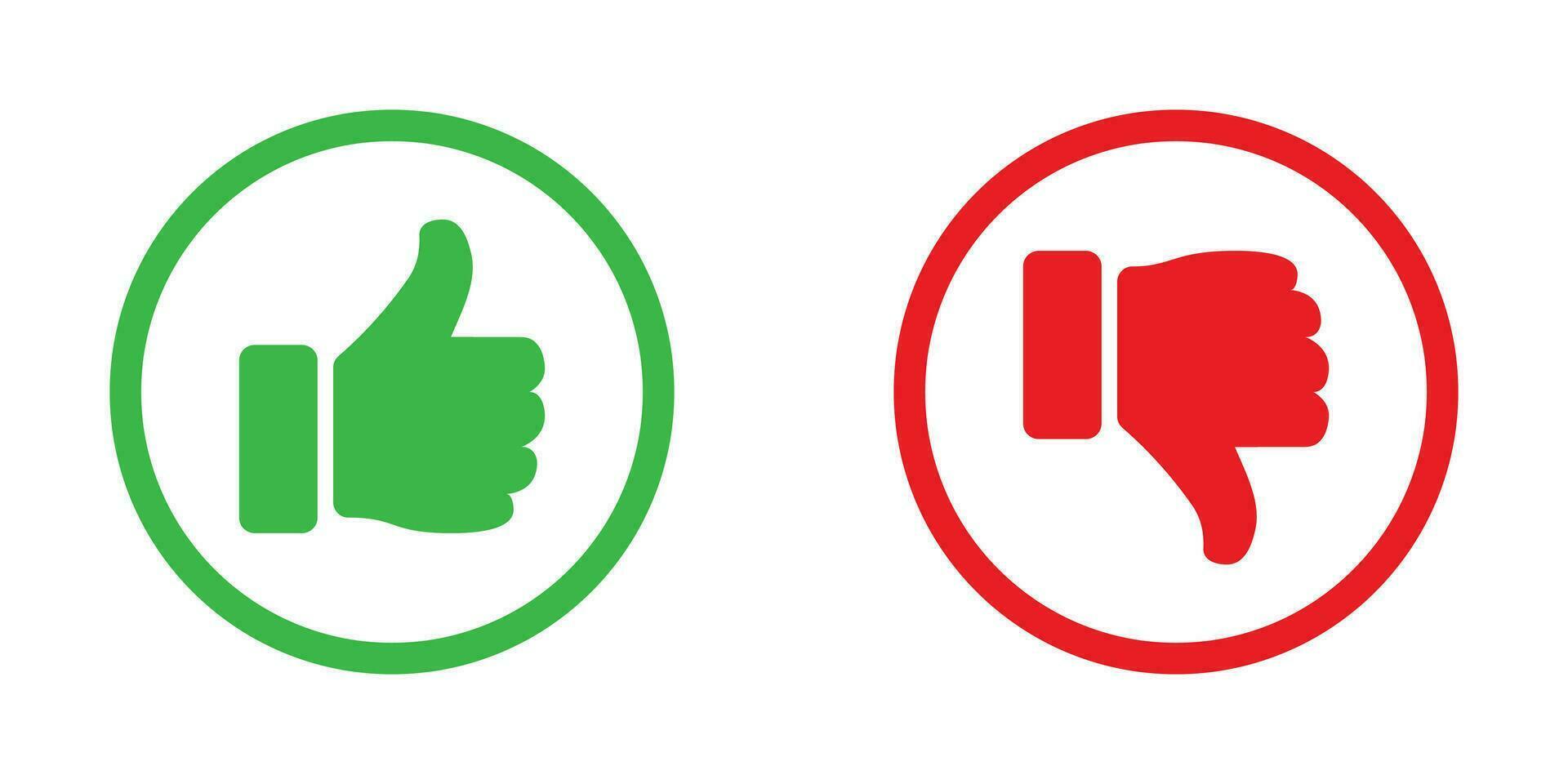 Thumbs Up Thumbs Down icon set vector