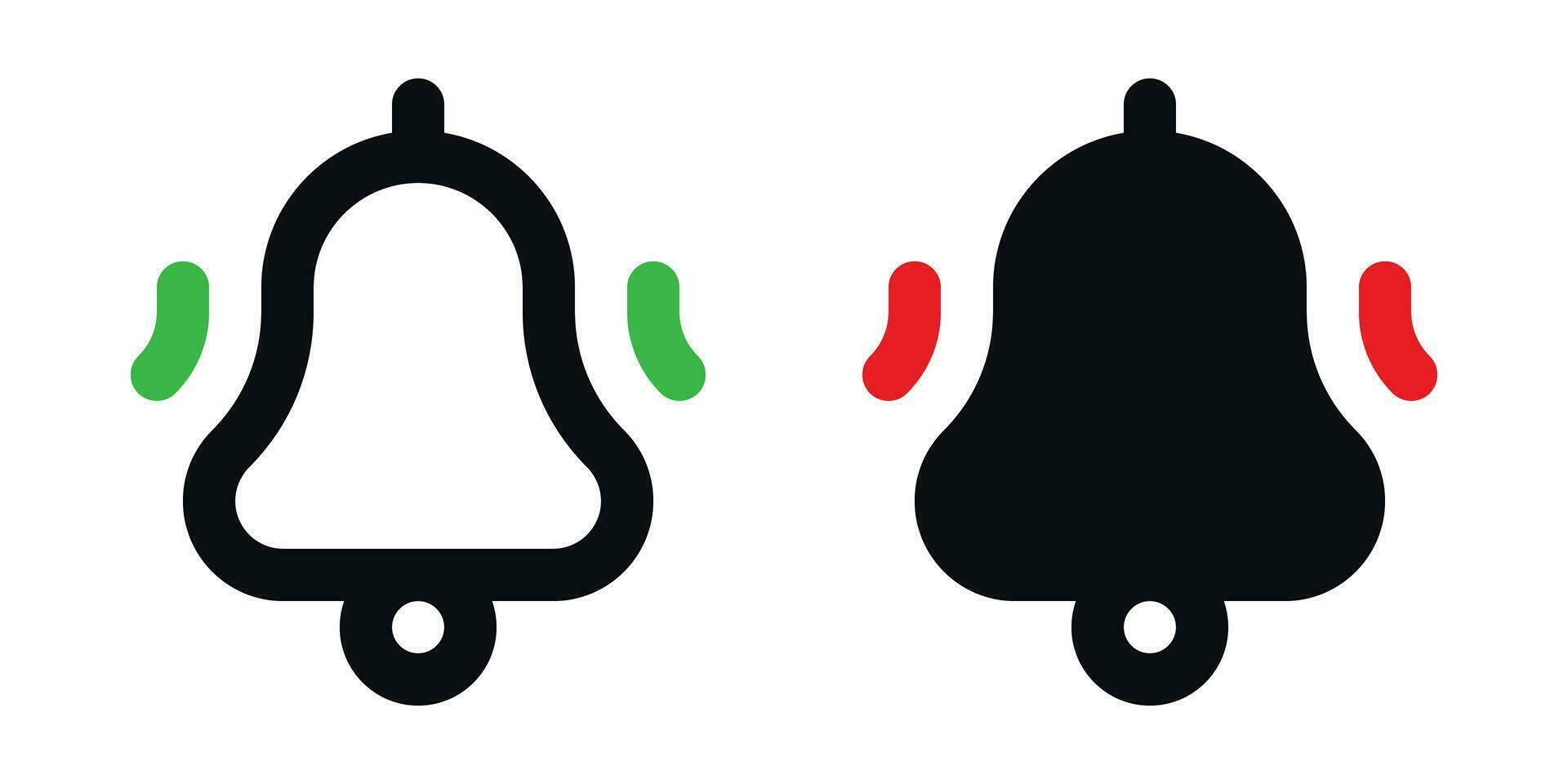 Bell Notification Alert icon set vector