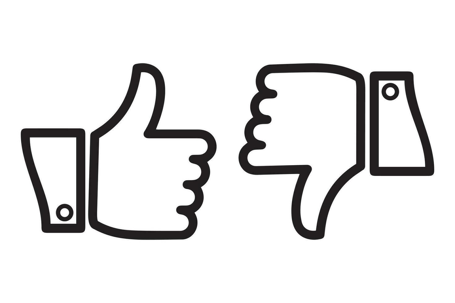 Like and Dislike icon isolated social media symbol vector illustration Like and Dislike icon isolated social media symbol vector illustration