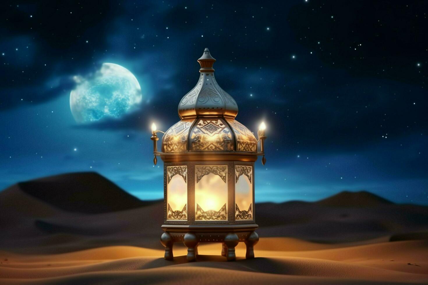 Eid mubarak and ramadan kareem greetings with islamic lantern and mosque. Eid al fitr background. Eid al fitr background of window concept by AI Generated photo