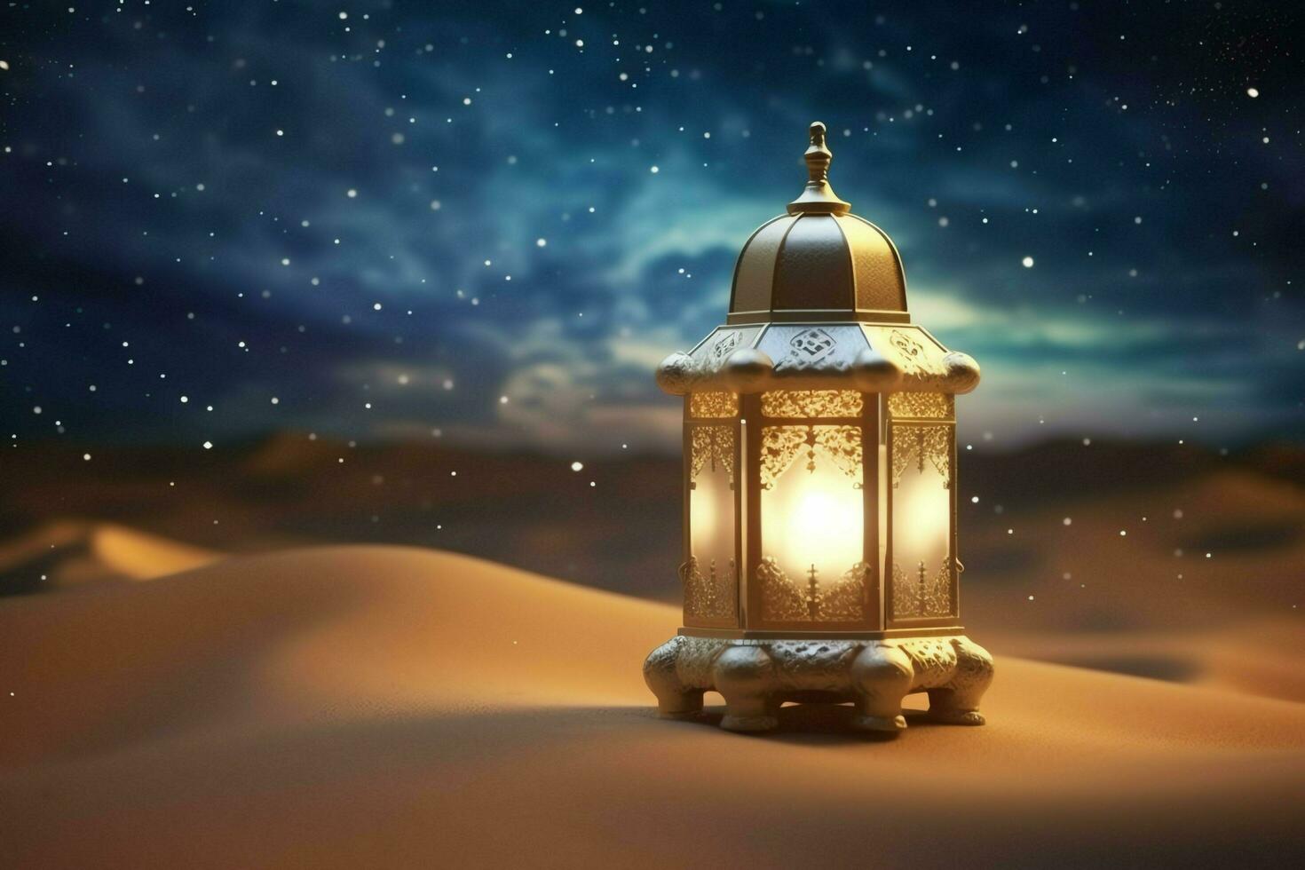 Eid mubarak and ramadan kareem greetings with islamic lantern and mosque. Eid al fitr background. Eid al fitr background of window concept by AI Generated photo