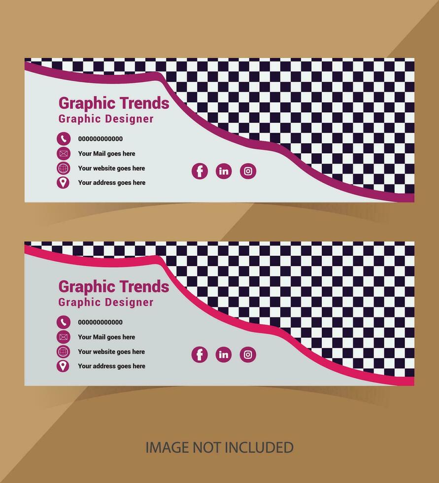 Professional email signature or email footer design template vector