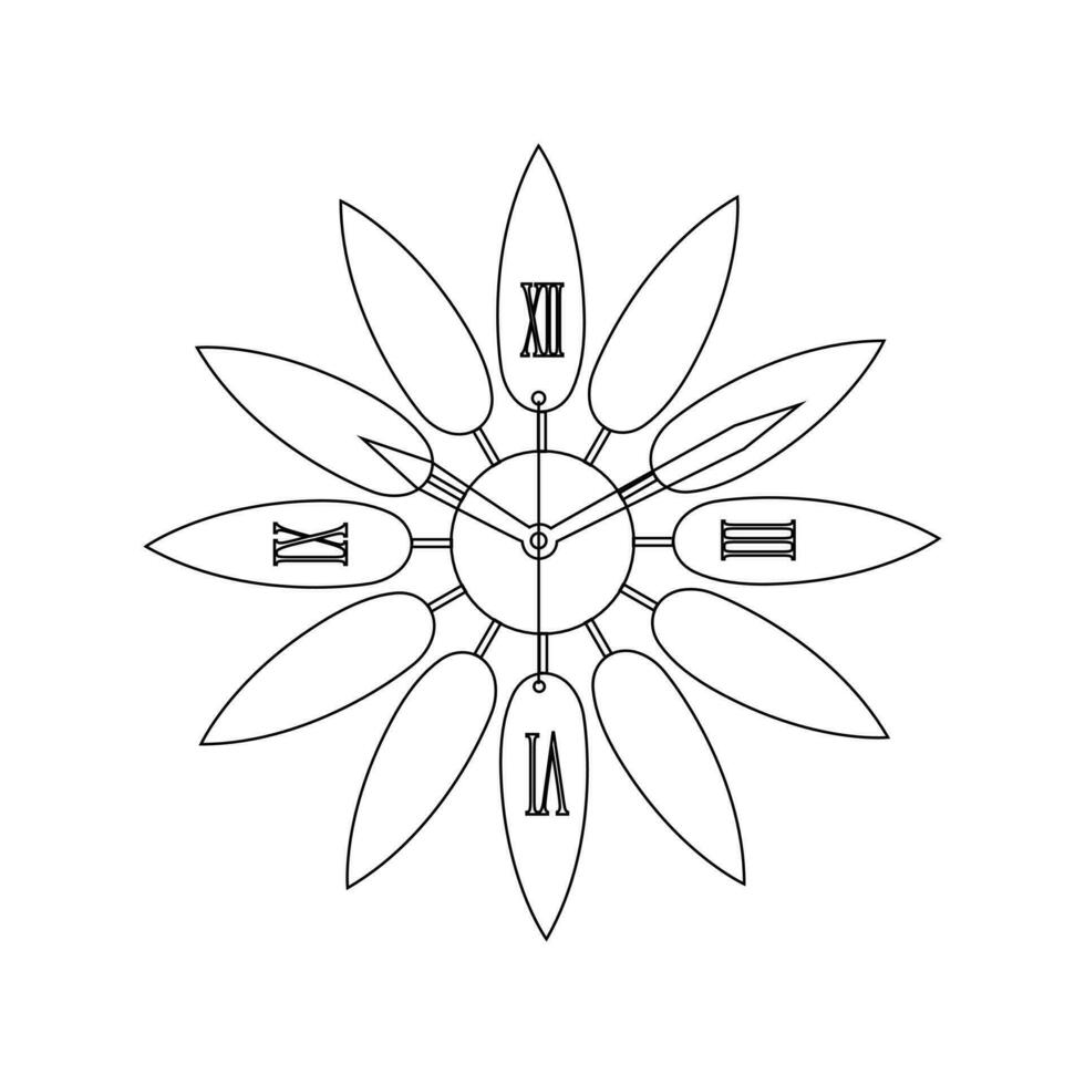 Realistic modern clock cartoon flat icon, Retro and collection for vector illustration.