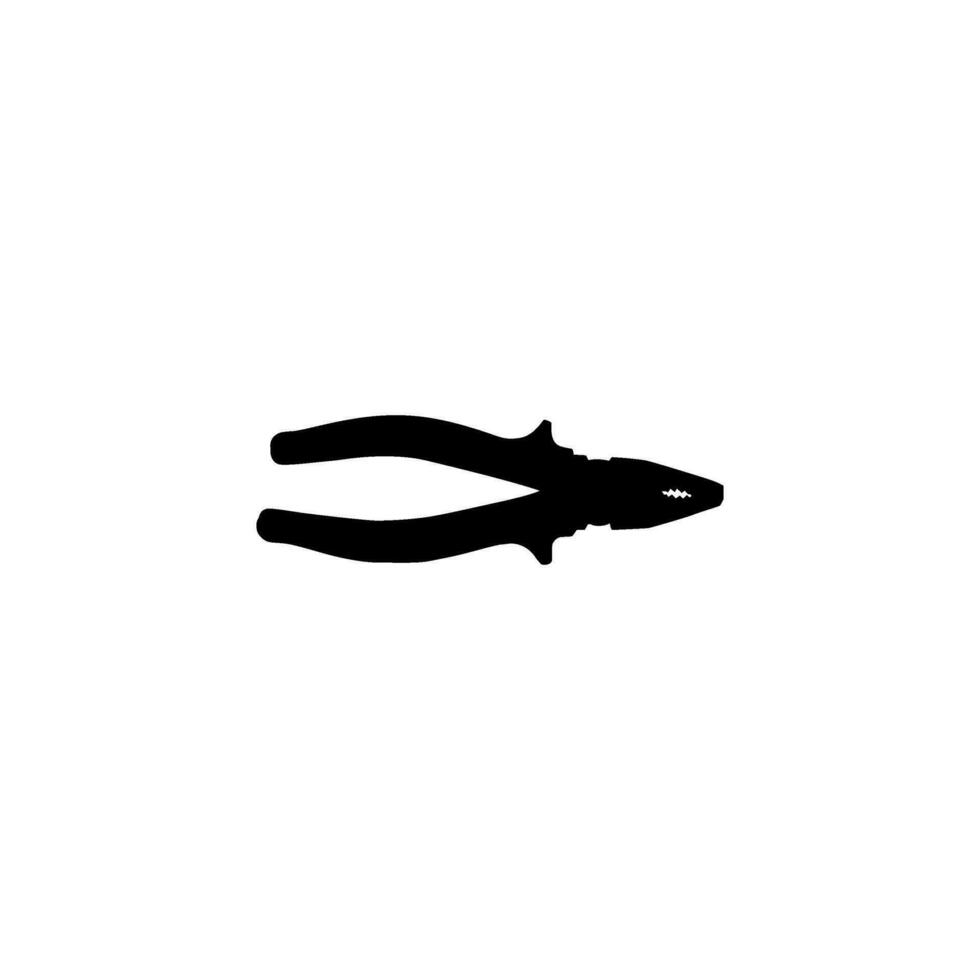 Pliers Silhouette, Flat Style, can use for Pictogram, Logo Gram, Art Illustration, Apps, Website, Icon, Symbol or Graphic Design Element. Vector Illustration