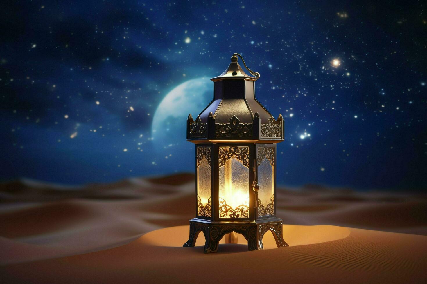 Eid mubarak and ramadan kareem greetings with islamic lantern and mosque. Eid al fitr background. Eid al fitr background of window concept by AI Generated photo