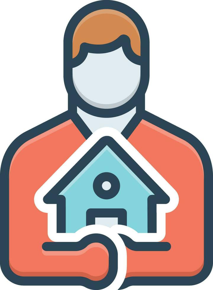 Color icon for own vector