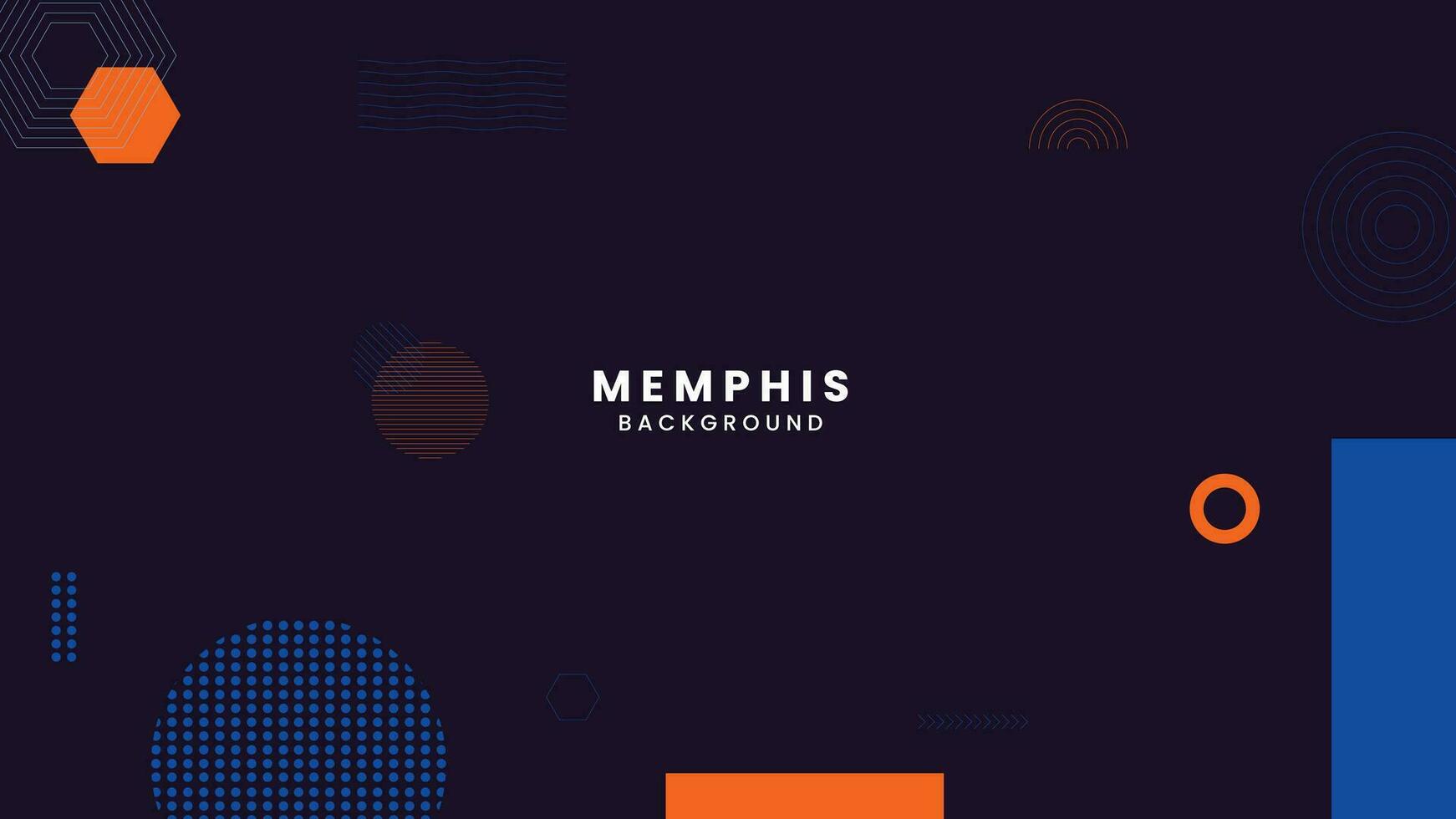 vector abstract geometric background with memphis elements retro style