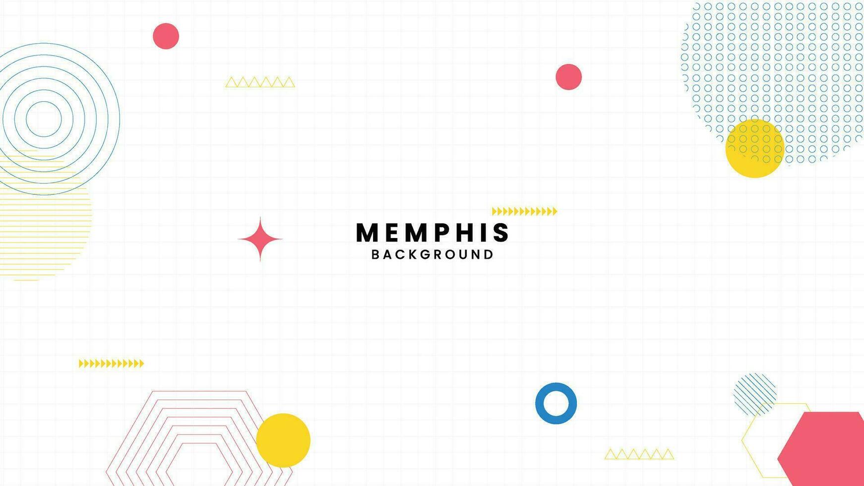 vector abstract geometric background with memphis elements retro style