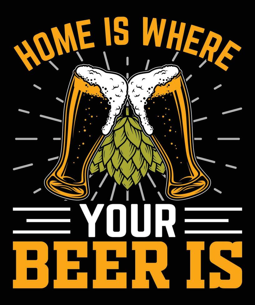 Craft Beer T Shirt Design vector