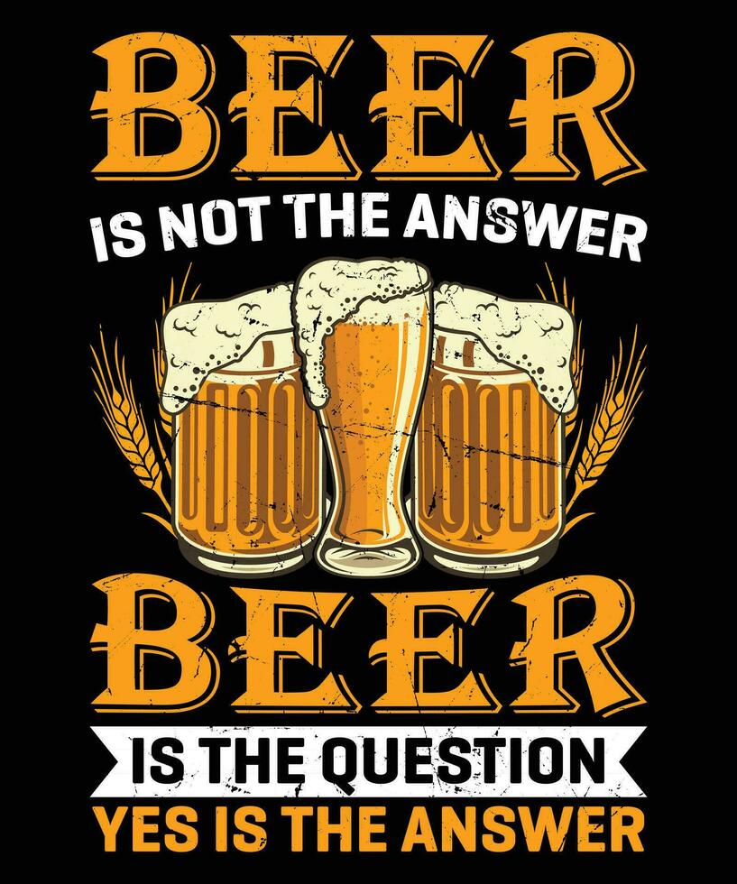 Craft Beer T Shirt Design vector