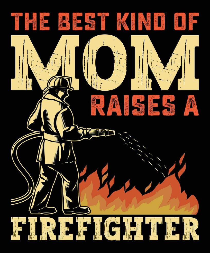 Firefighter T Shirt Design vector