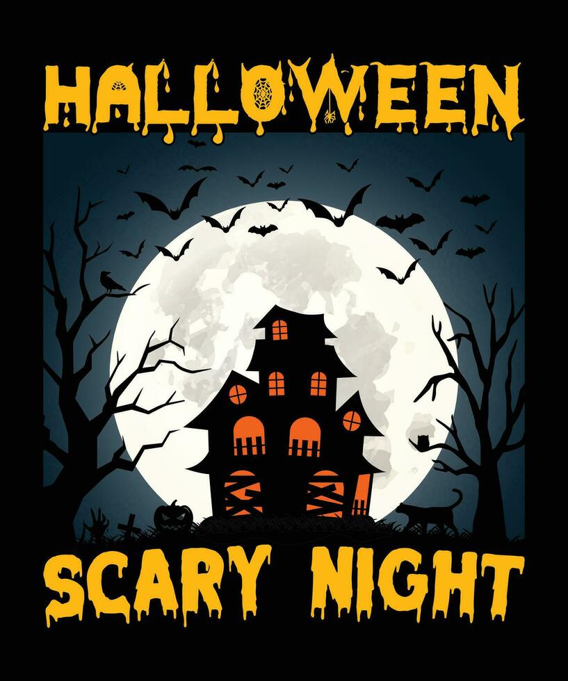 Halloween T Shirt Design vector