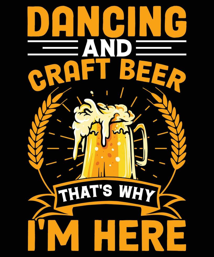 Craft Beer T Shirt Design vector