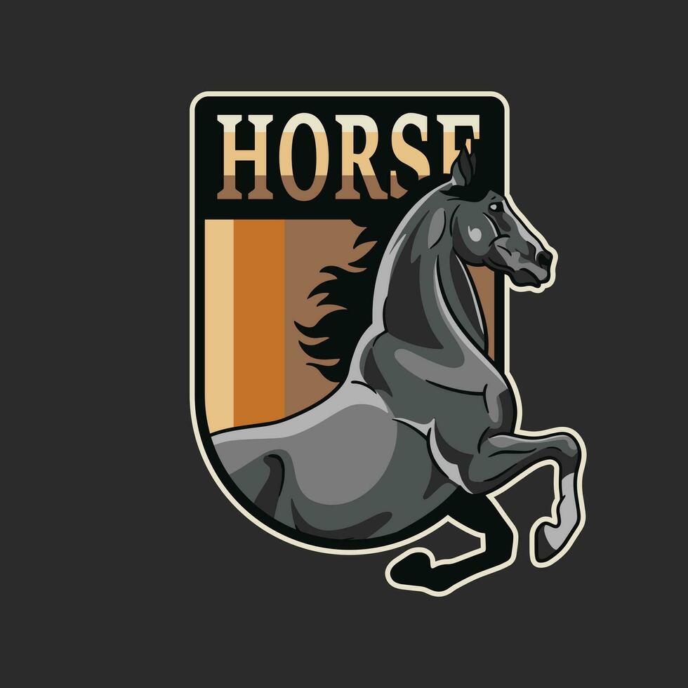 caballo mascota modelo logo ilustración vector
