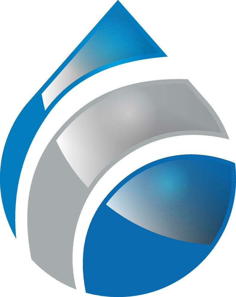 water drop ecology abstrct icon logo vector