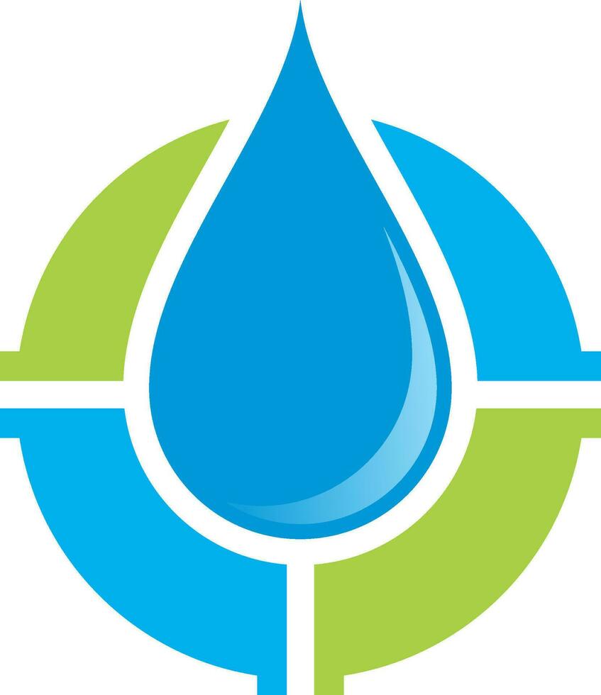 water drop target ecology vector
