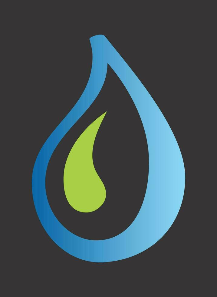 water drop ecology logo vector