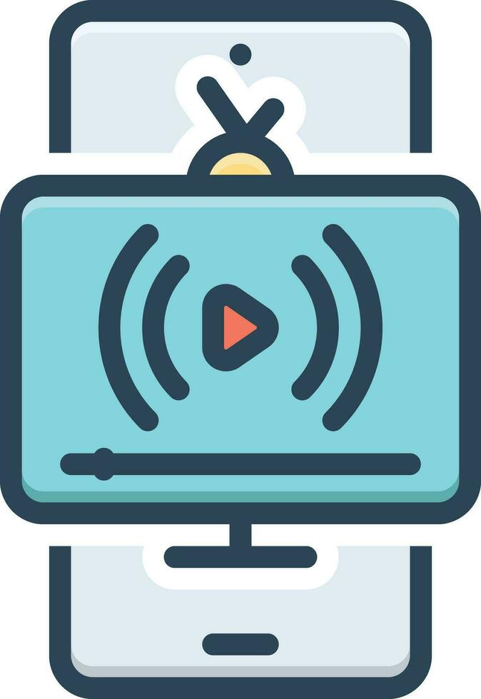 Color icon for stream vector