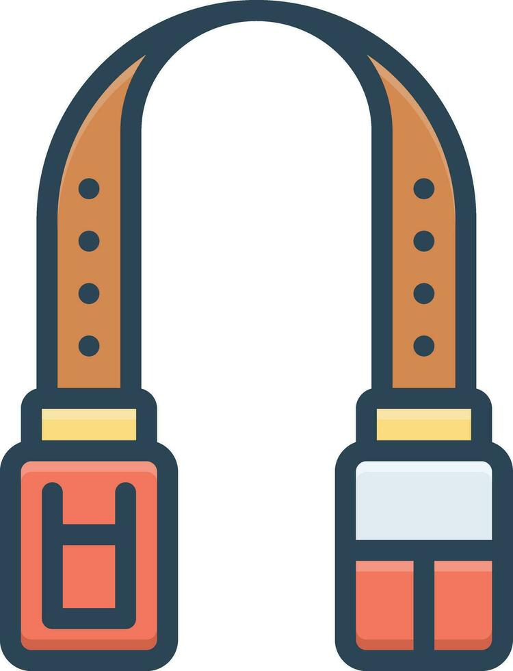 Color icon for strap vector