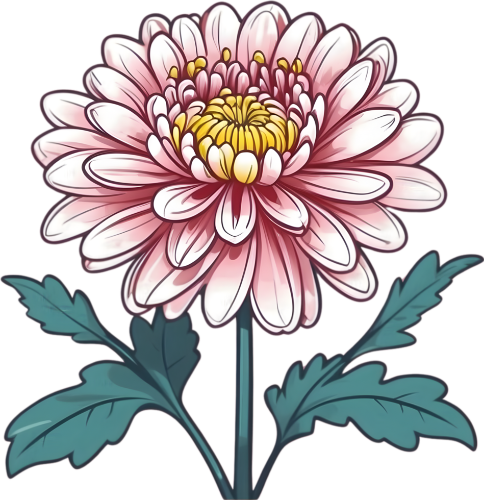 AI generated floral clipart colorful png