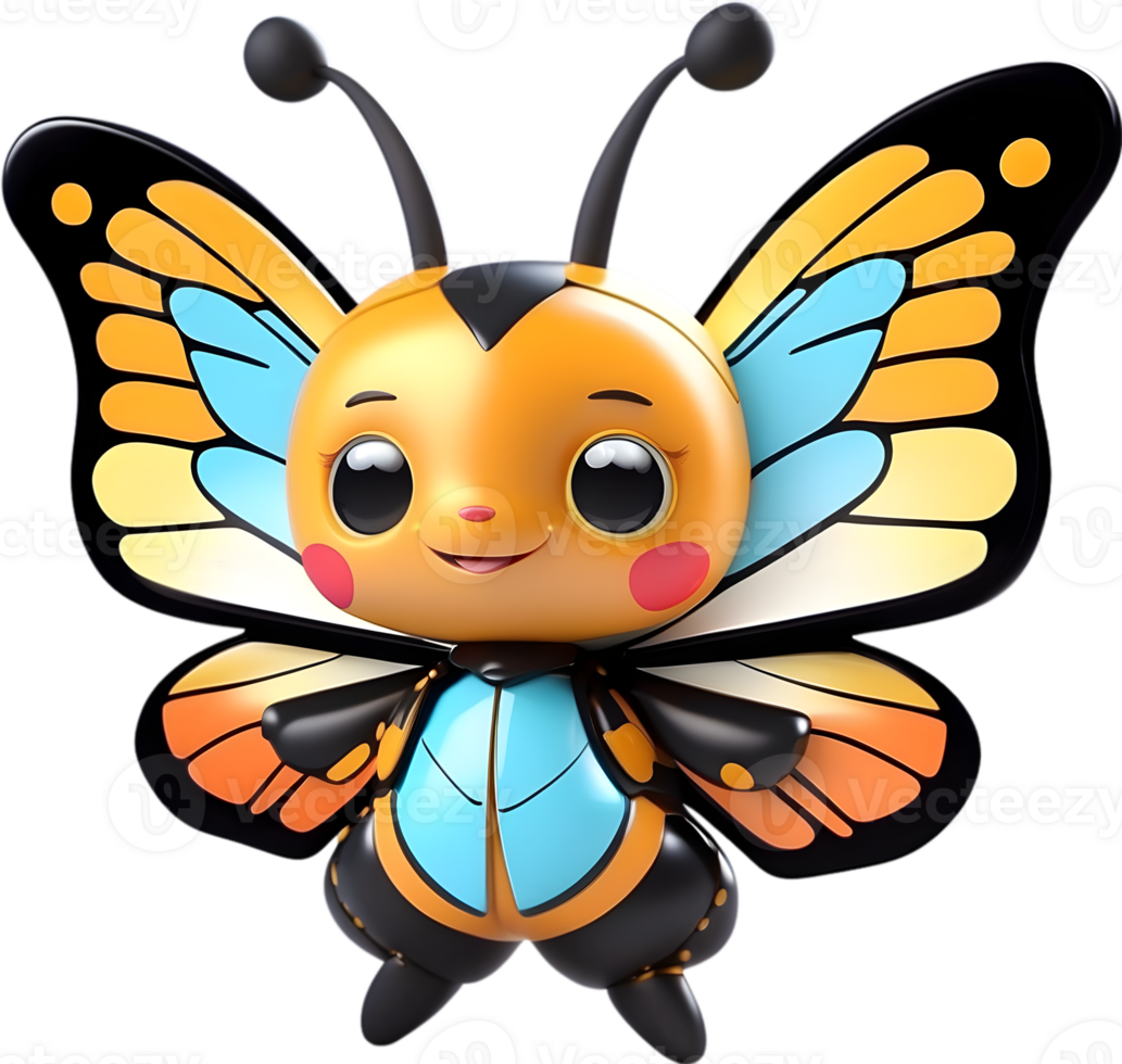 AI generated breed of butterfly clipart, transparent background png