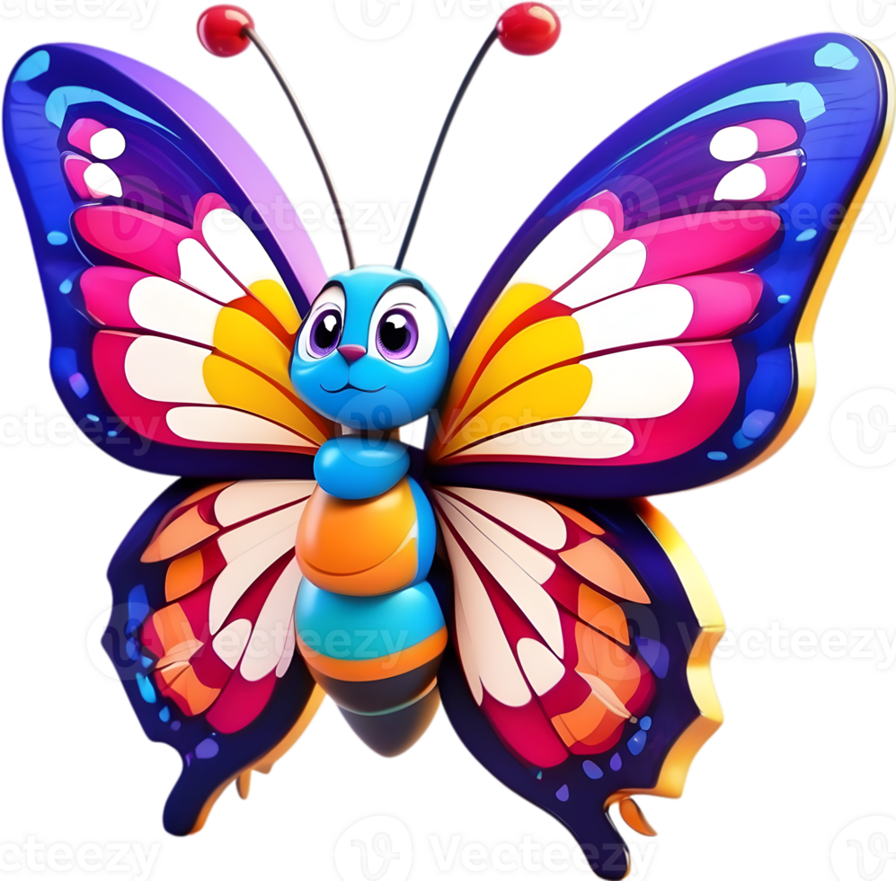 AI generated breed of butterfly clipart, transparent background png